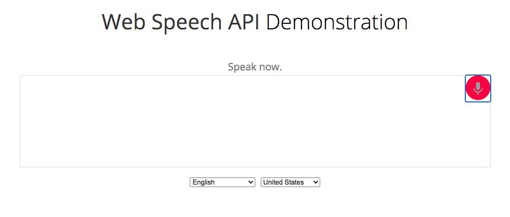 Web Speech API demo by Google