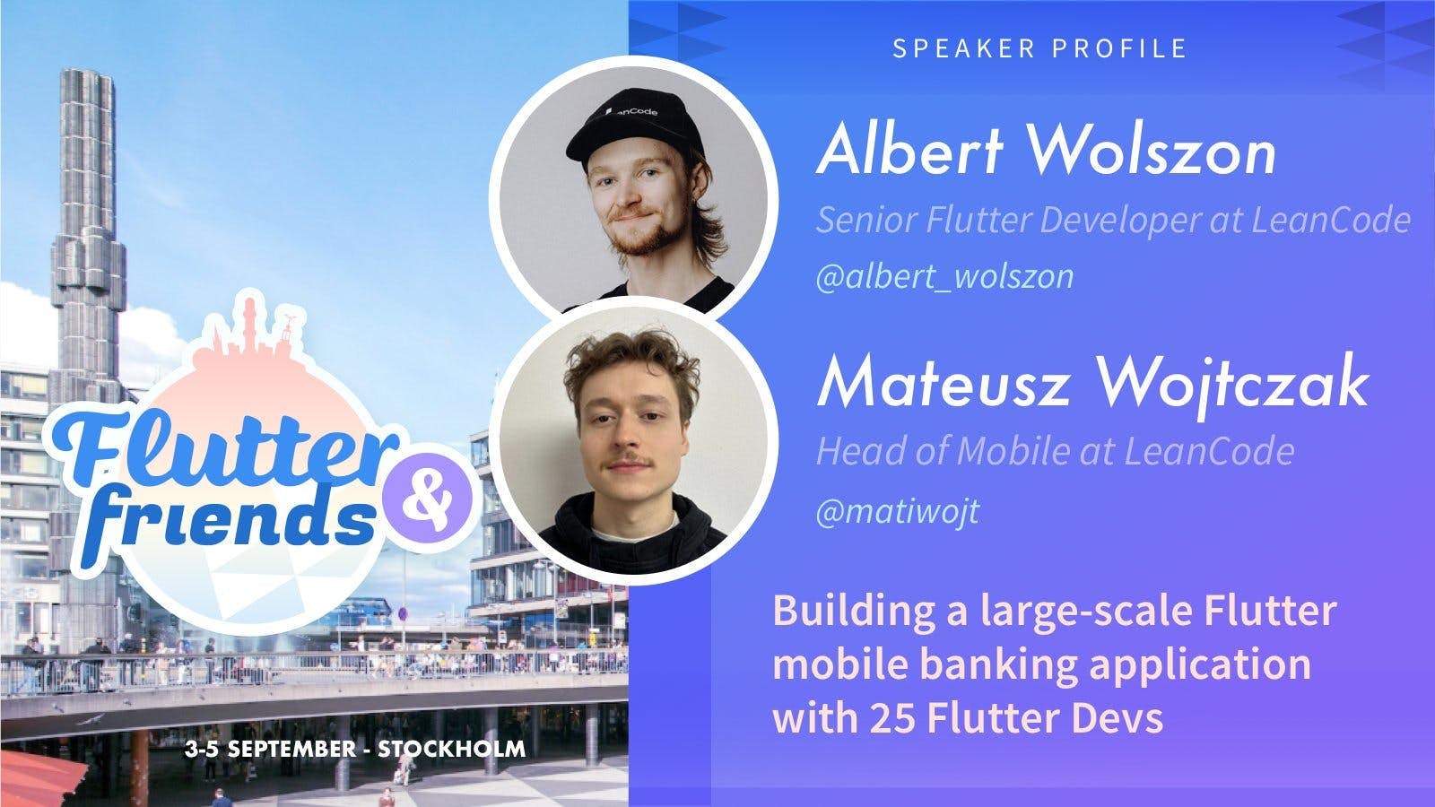 Mateusz and Albert from LeanCode in joint talk at Flutter & Friends
